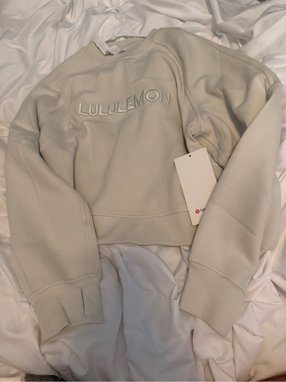 XS/S lululemon spellout Bone